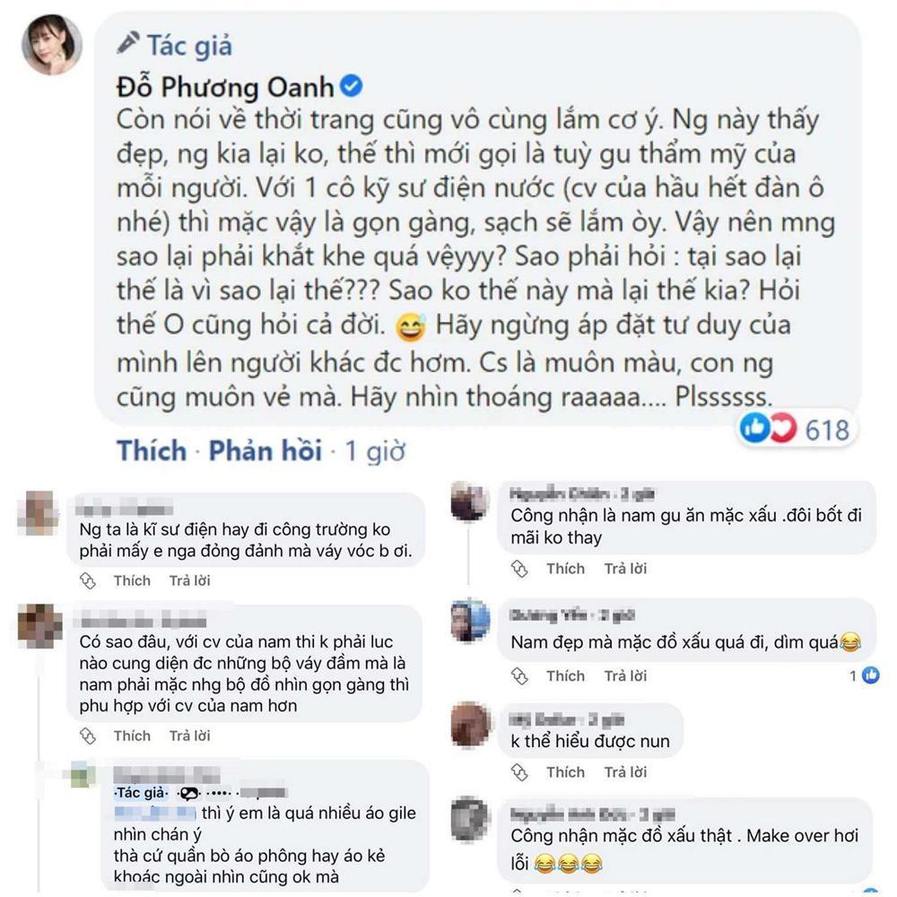 Thoi trang cua Phuong Oanh bi so sanh 