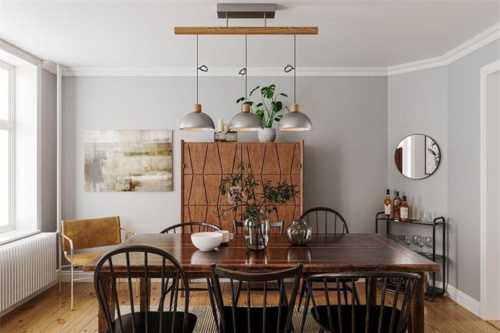 Sự pha trộn hài hòa giữa phong cách Bắc Âu với phong cách tối giản và cây xanh mang lại một không gian đầy hấp dẫn.