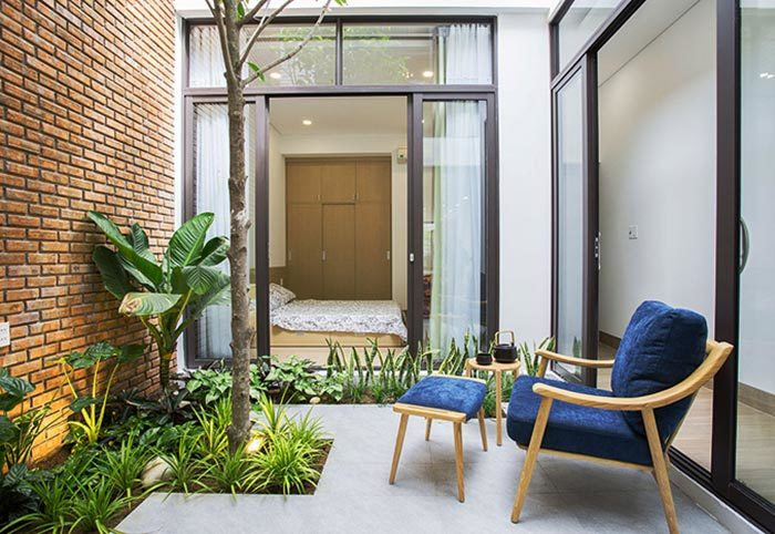 Những lúc muốn thư giãn, chỉ cần ngồi trong khu vườn xanh tươi xinh xắn này uống trà, chắc hẳn sẽ rất thoải mái