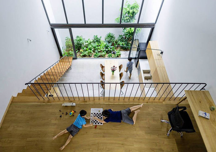 Vườn mini với những loại cây đơn giản dễ trồng trở thành điểm nhấn của cả không gian