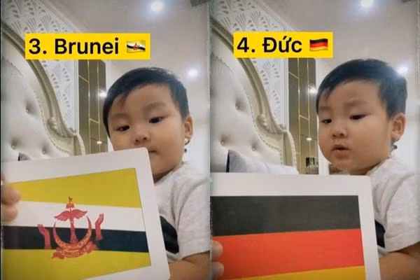 Con trai Hoa Minzy nhan dien 19 quoc ky, dan mang dong loat vo tay-Hinh-2