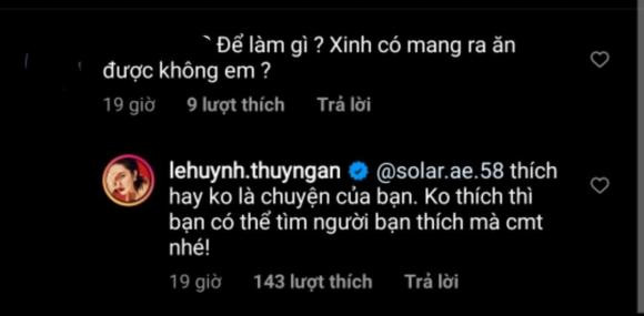 Thuy Ngan dap tra khi bi mia mai xinh co mang ra an duoc khong?-Hinh-2