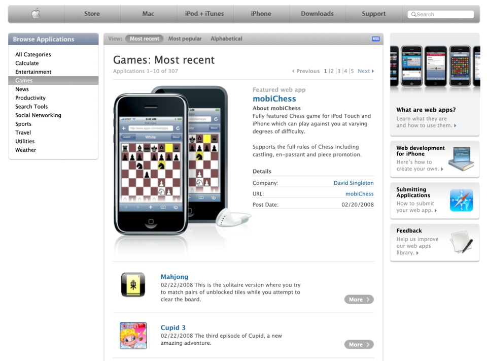 br/> Tuy nhiên, ứng dụng web bị nhiều người phàn nàn cho trải nghiệm quá kém. Lúc ấy, Eddy Cue, Phó chủ tịch Phần mềm Internet và Dịch vụ của Apple, đã đề xuất ý tưởng tạo ra kho ứng dụng và SDK (phần mềm phát triển) để lập trình viên phát triển app chất lượng hơn cho iPhone. Ảnh: Internet Archive.