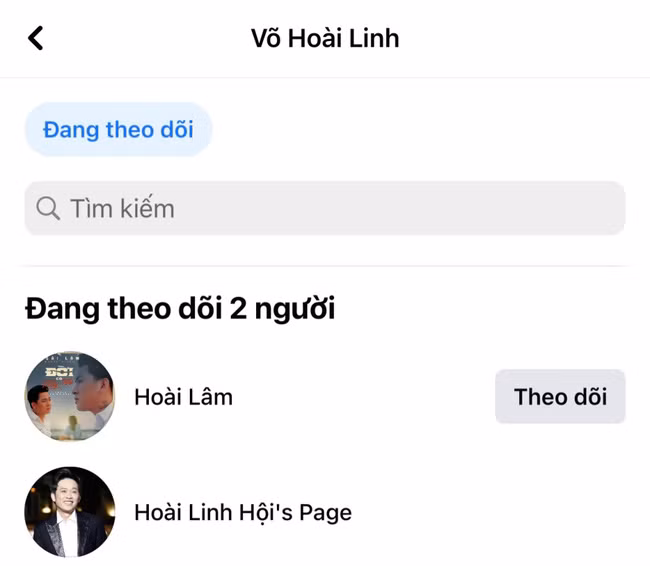 Hoai Linh chi follow nguoi tung 