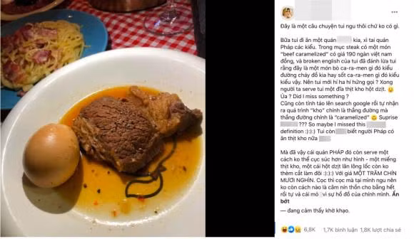 Co gai vao nha hang Phap goi mon 