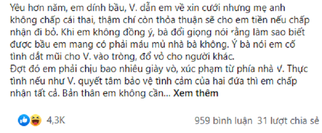 Có bầu trước cưới, mẹ bạn trai tuyên bố "con tôi không đổ vỏ" Co bau truoc cuoi, me ban trai tuyen bo