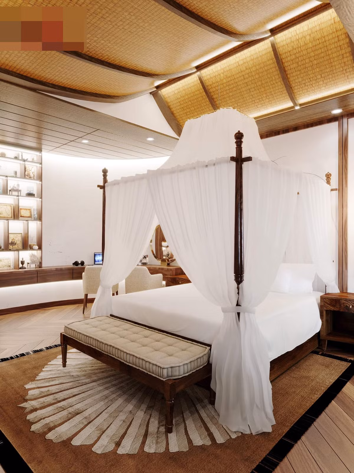 Phòng ngủ phương Tây sang, xịn khiến ai cũng mê đắm.