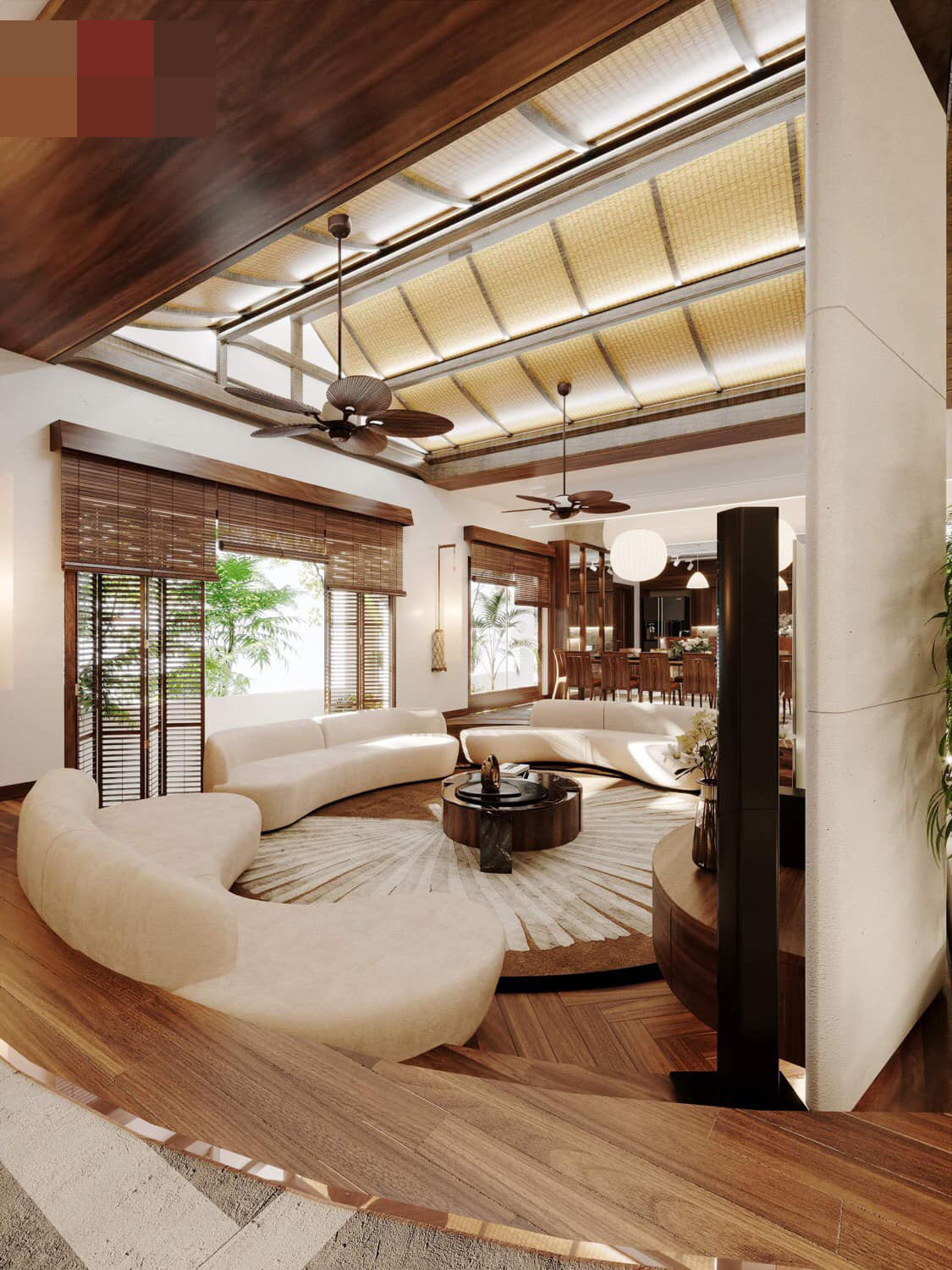 Nhà tận dụng tối đa ánh sáng tự nhiên và tiết chế ánh sáng đèn điện vào ban ngày.