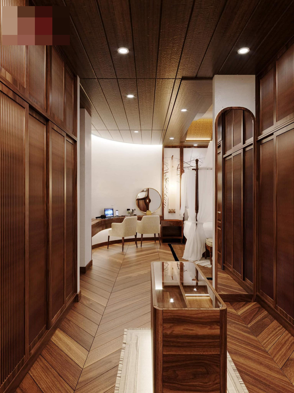 Phòng thay đồ cực chất, giống thiết kế trong biệt thự của các ngôi sao nổi tiếng.