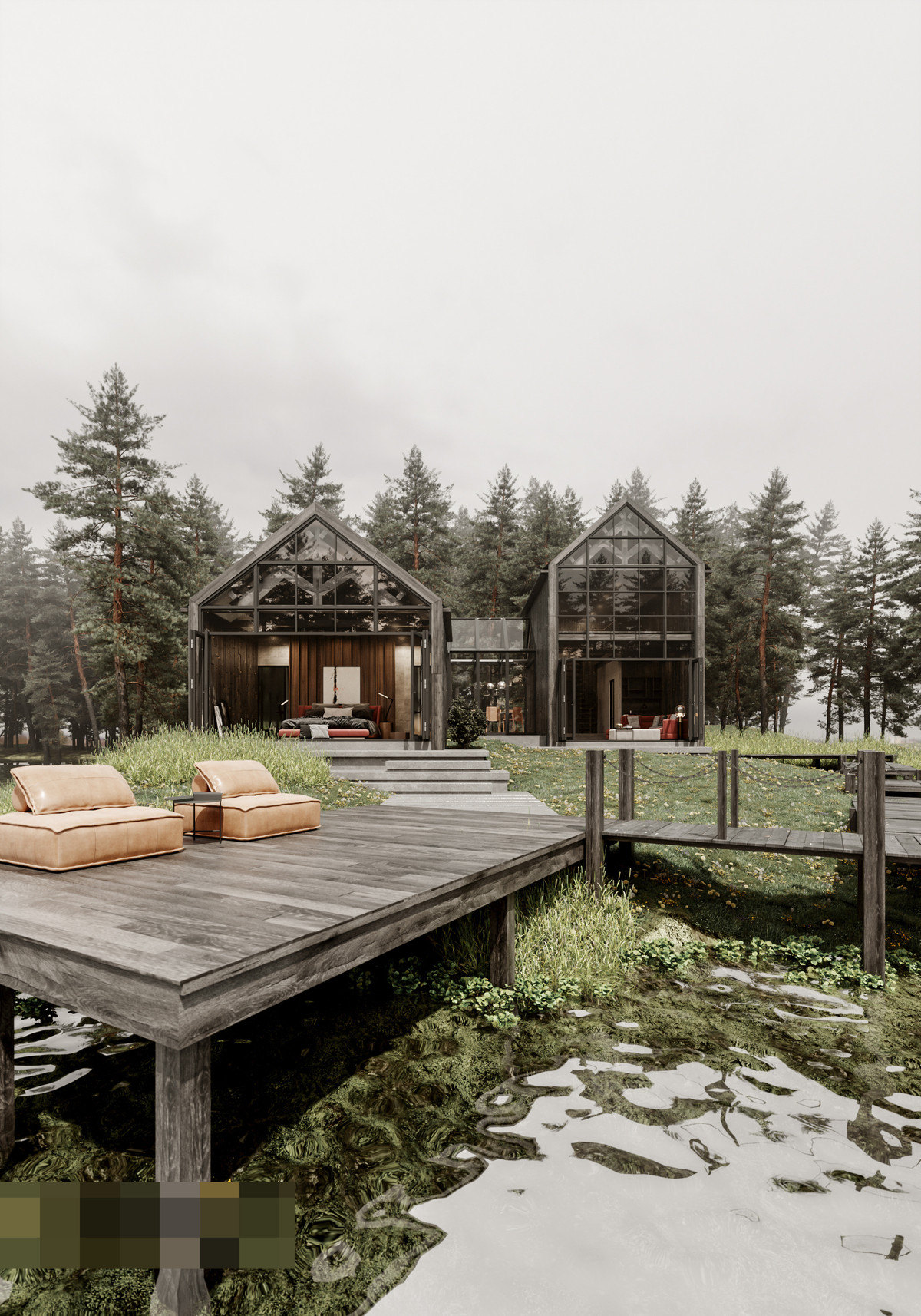 Ngôi nhà gỗ trong rừng thông ở Lâm Đồng đẹp đến mê người