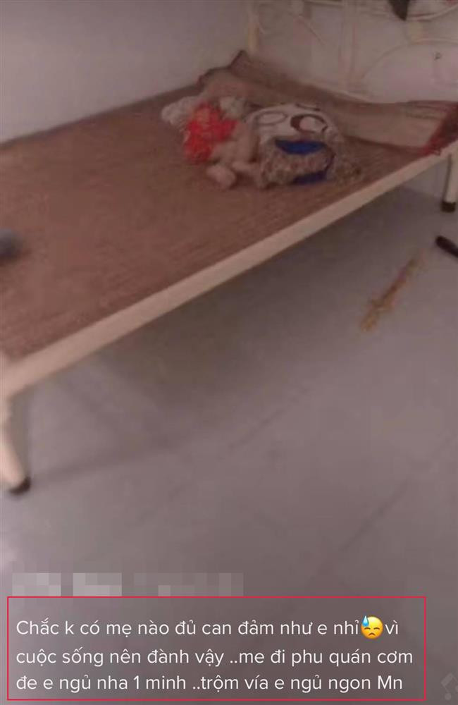 Me tre chot cua di lam, de con mot minh nam ngu trong phong tro