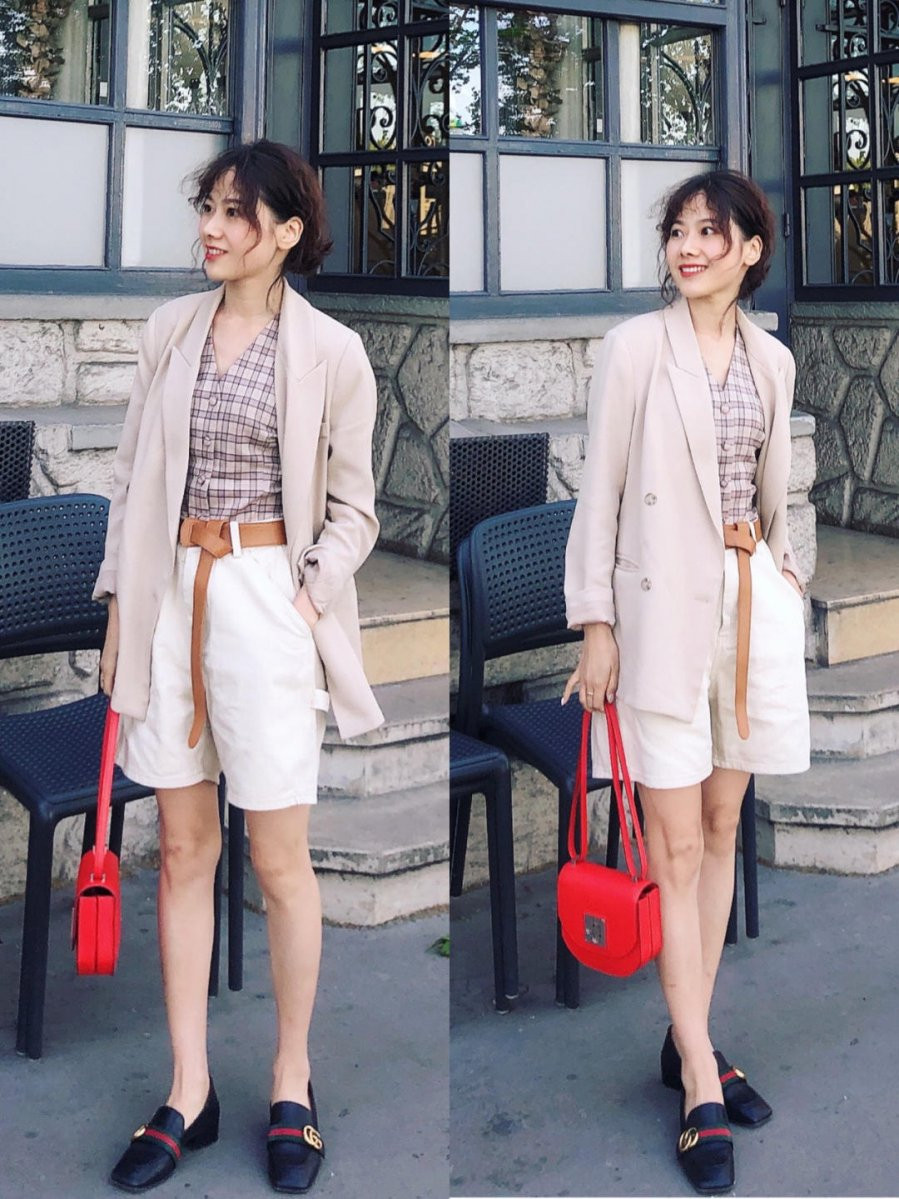 Áo blazer cũng cực hợp để mix cùng quần short ống rộng và áo sơ mi mang đến vẻ chỉn chu, hợp với nhiều phong cách khác nhau dù là đi làm hay đi chơi đều được khen đẹp.