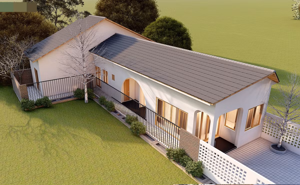 Đa phần các kiến trúc Nhật Bản đều hướng tới sự mộc mạc, giản dị và dung hòa với thiên nhiên. Chính vì thế mà khi sử dụng kiểu mái Nhật hiện đại này đã tạo được sự thu hút của người Việt Nam.