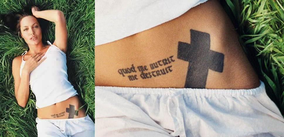 Ý nghĩa của gần 20 hình xăm trên cơ thể Angelina Jolie - Hình 11 Y nghia cua gan 20 hinh xam tren co the Angelina Jolie-Hinh-11