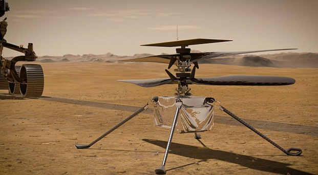 Truc thang khong nguoi lai lui ngay ha canh xuong sao Hoa