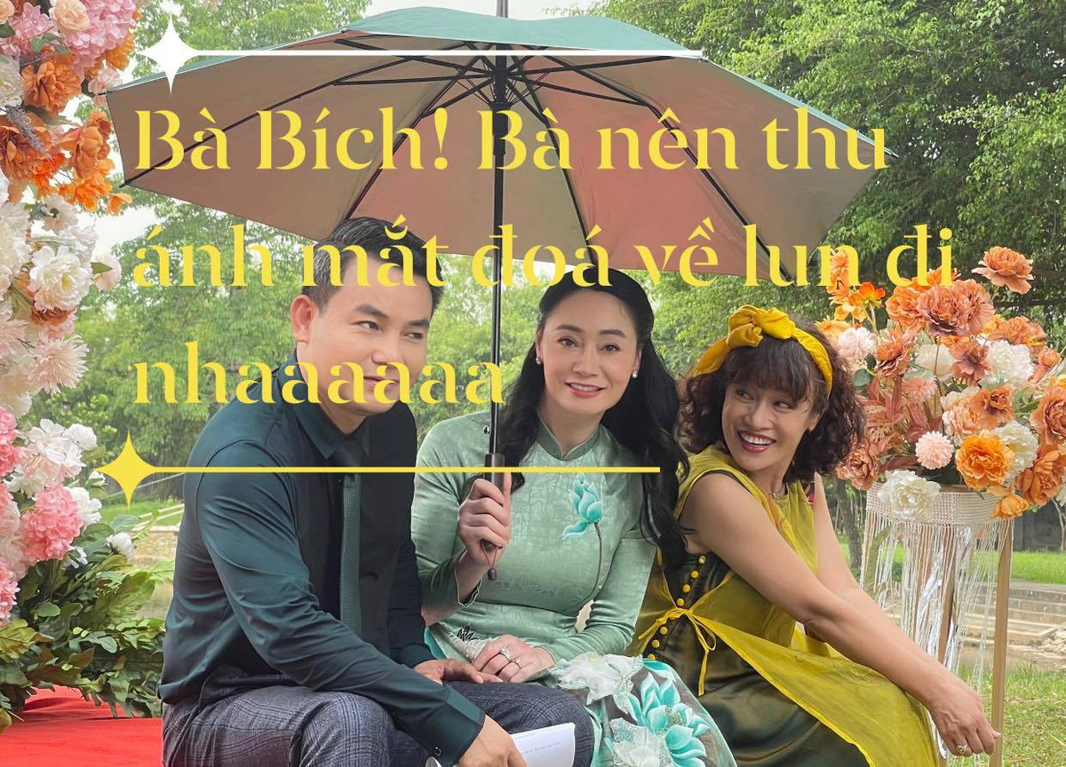 Quách Thu Phương đăng ảnh hậu trường với Tú Oanh và Mai Nguyên kèm dòng chú thích hài hước.