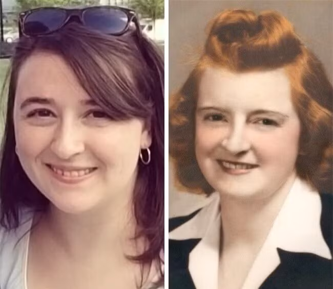 Đây là hai bà cháu, nhưng ai là bà, ai là cháu nhỉ?