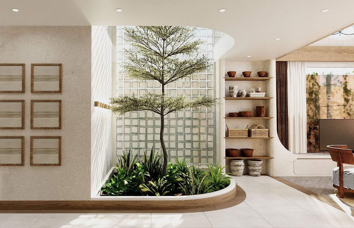 Cầu thang treo lơ lửng trong ngôi nhà mái vòm ở Đồng Nai ảnh 8