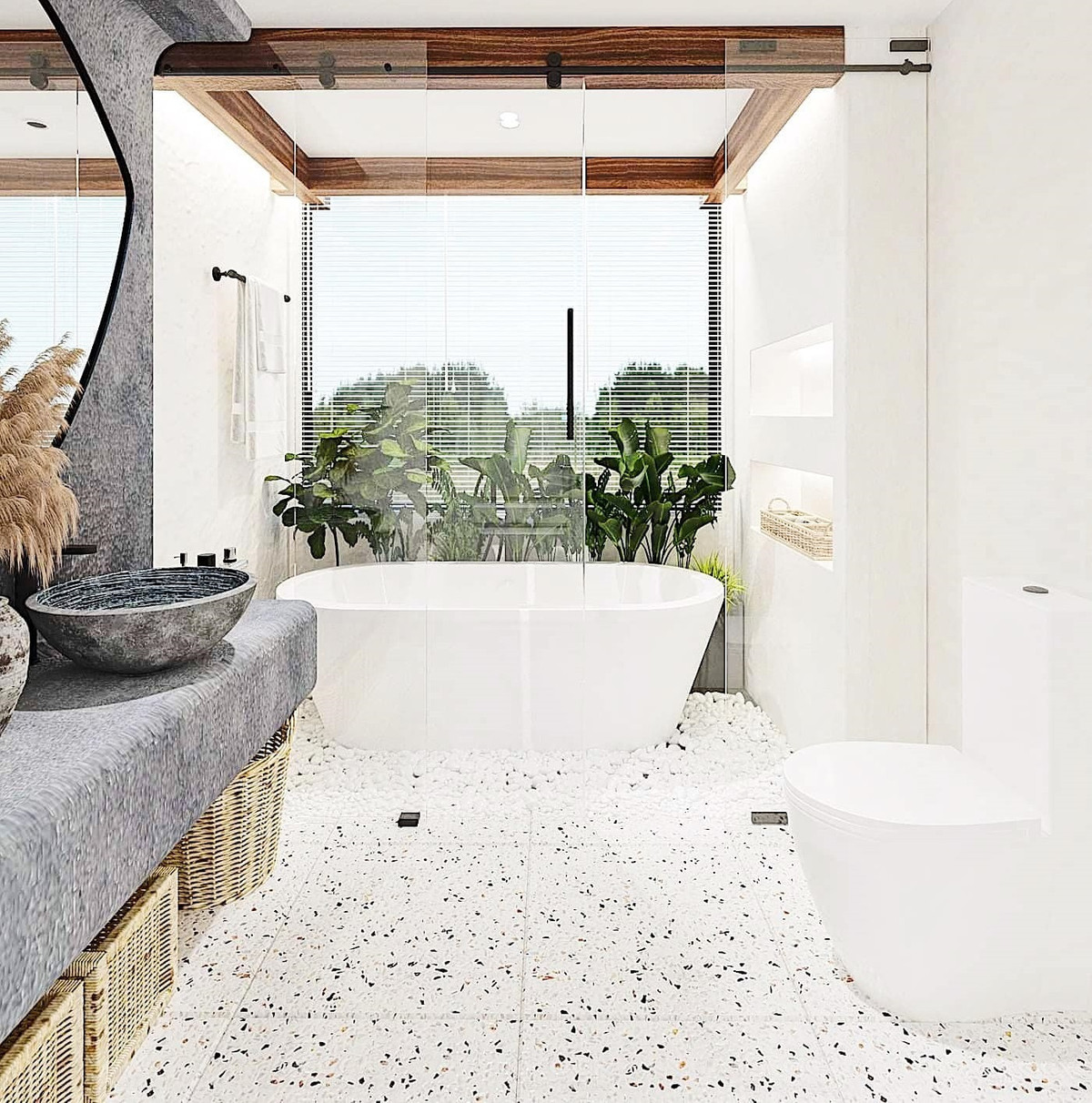 Cầu thang treo lơ lửng trong ngôi nhà mái vòm ở Đồng Nai ảnh 9