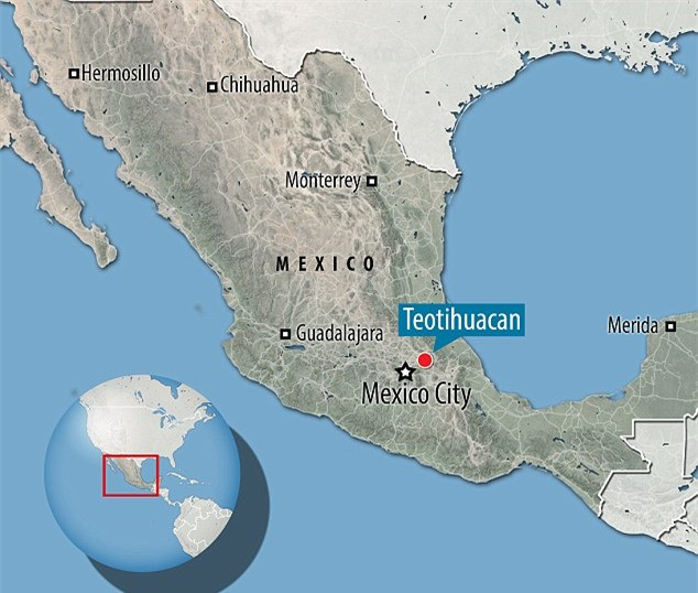 Xuong duong ham sau 18m cua kim tu thap Teotihuacan, tim thay 4 vat ky la-Hinh-2