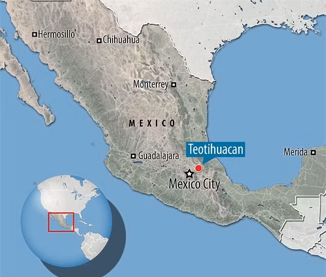 Xuong duong ham sau 18m cua kim tu thap Teotihuacan, tim thay 4 vat ky la-Hinh-2