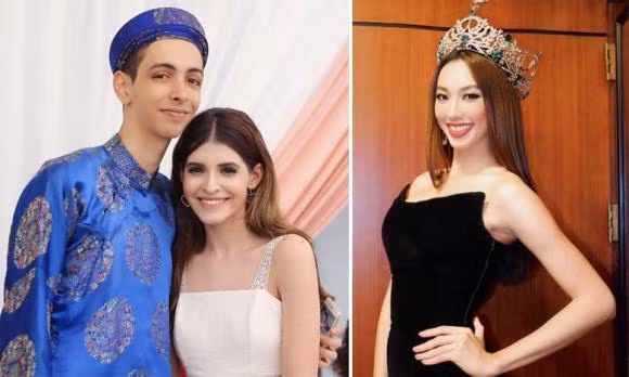 Hoa hau Thuy Tien phan ung ra sao khi duoc em trai cua Andrea 