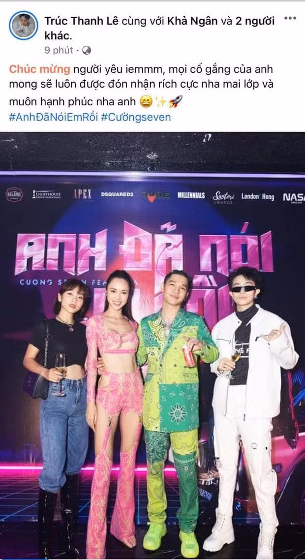 Gil Le va Cuong Seven cong khai goi nhau la nguoi yeu