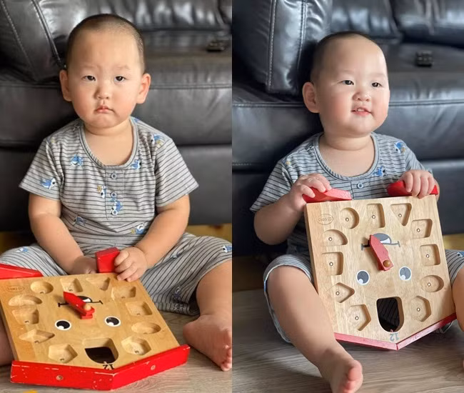 Hinh anh con trai Tra My Idol hoa dau bep nhi sieu dang yeu-Hinh-13