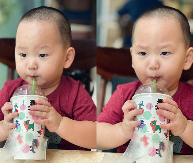 Hinh anh con trai Tra My Idol hoa dau bep nhi sieu dang yeu-Hinh-14