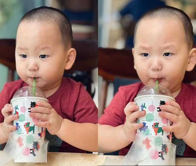 Hinh anh con trai Tra My Idol hoa dau bep nhi sieu dang yeu-Hinh-14