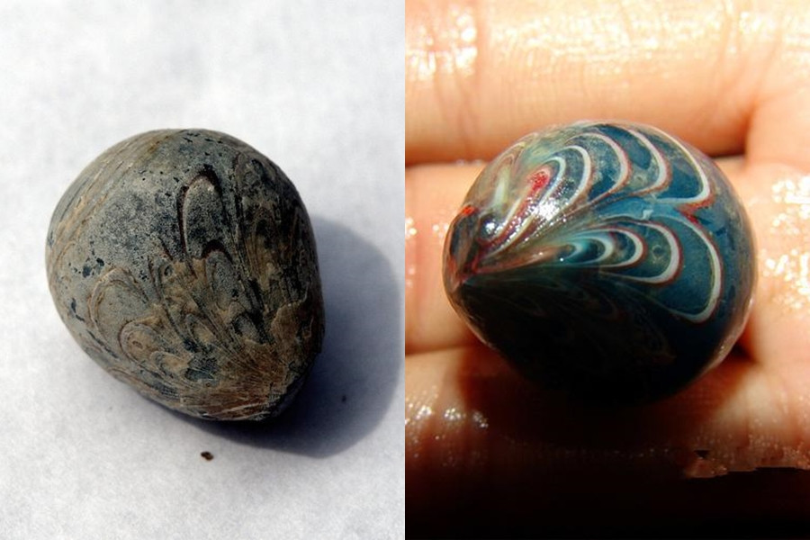 Viên đá đột nhiên "đổi màu" khi gặp nước, người đàn ông nửa mừng nửa lo Vien da dot nhien