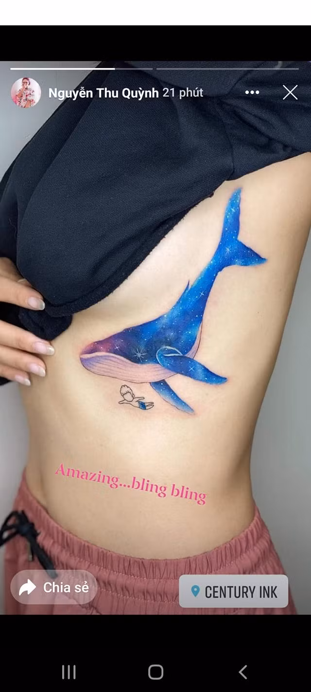 Thu Quynh gay xon xao khi khoe hinh xam tai vi tri nhay cam