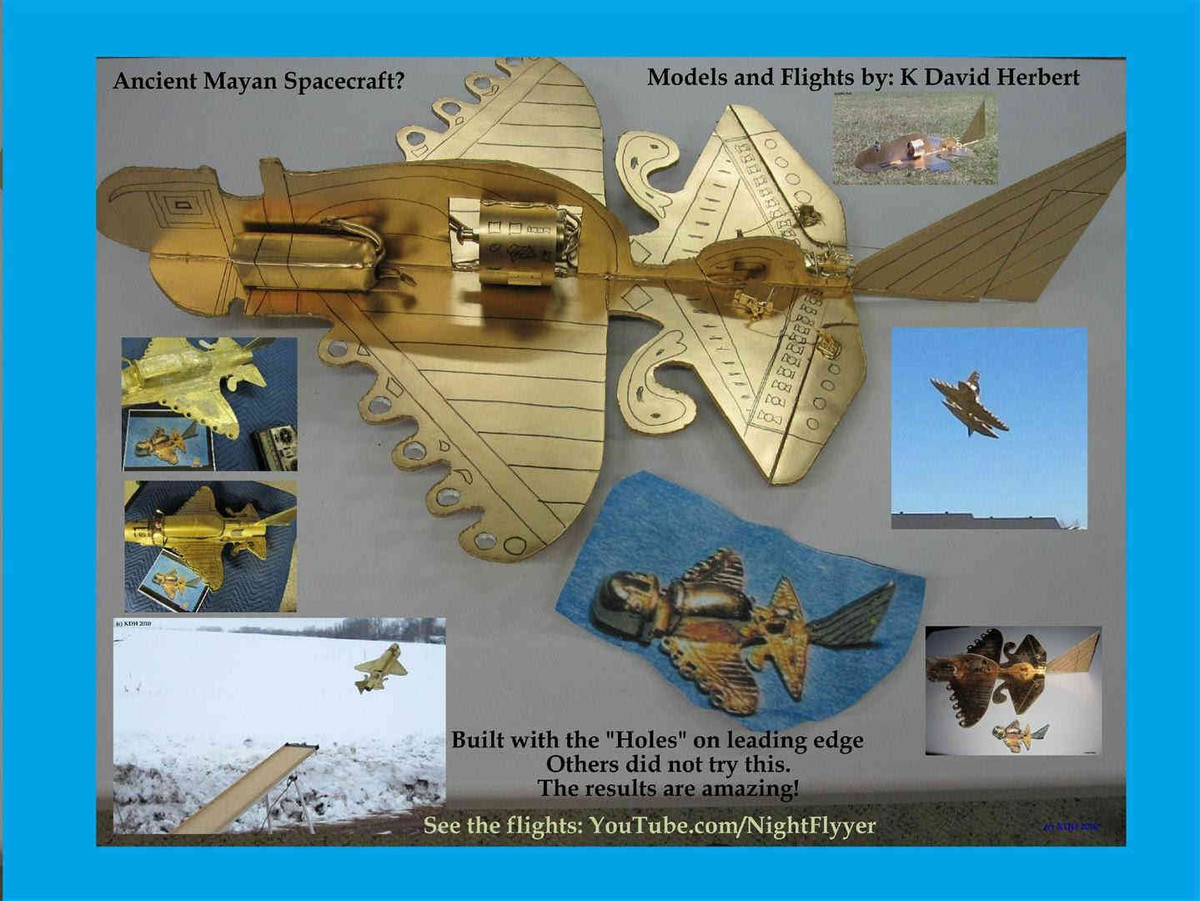 Chúng là những mô hình hoàn hảo về khí động học, có cả đuôi và bộ phận hạ cánh. Các chuyên gia đã dựa trên mô hình này để chế tạo một chiếc máy bay có hình dáng tương tự, sau đó họ gắn thêm động cơ cũng như cánh quạt vào và cho bay thử nghiệm.