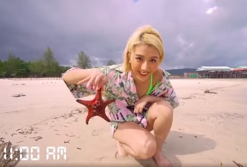 Quynh Anh Shyn bi chi trich vi mang sao bien len bo song ao-Hinh-6