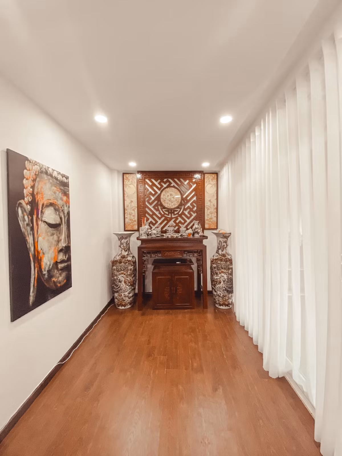 Nha dien tich 50m2 van co ho boi, vuon gac mai nho thiet ke nay-Hinh-19