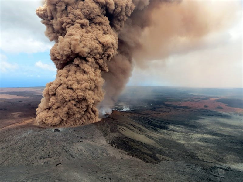 Núi lửa Kīlauea ở Hawaii là ngọn núi lửa hoạt động nhiều nhất trên Trái Đất khi gần như phun trào liên tục kể từ vụ phun trào năm 1983.
