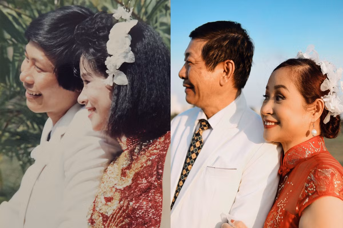 Doi vo chong tai hien bo anh cuoi tu 30 nam truoc-Hinh-4