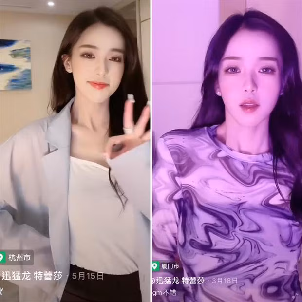 De nhat my nu Douyin tu tin khoe mat moc