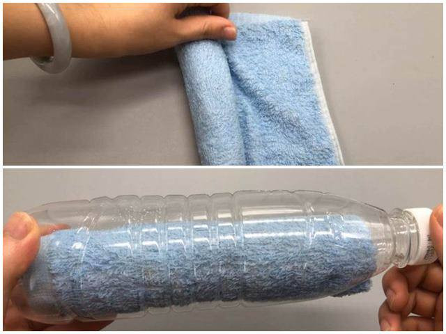 Cho 2 chai nuoc vao giat cung ao quan, ban se thay su khac biet