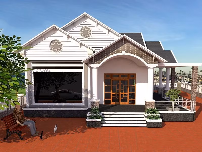 Nhà mái Thái đơn giản mà đẹp, tiết kiệm chi phí cho gia chủ ảnh 3