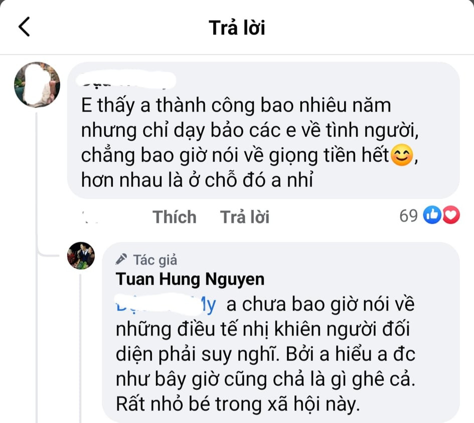 Tuan Hung dap tra khi bi chi trich 