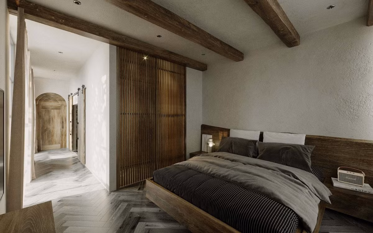 Nội thất phong cách Rustic không những thuận tiện cho người sử dụng mà còn toát lên sự quyến rũ, ấm áp cho căn nhà của bạn. Nếu như ở nhiều lối thiết kế xa hoa thường sử dụng vải nhung sang trọng, thảm lông thú đắt tiền để trang trí tạo điểm nhấn trong nhà thì những người theo chủ nghĩa mộc mạc chỉ sử dụng vải dệt thô và thảm họa tiết đơn giản trong Rustic Home.