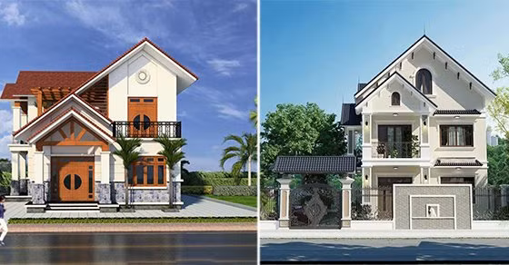 9 mau nha 2 tang mai thai dep me ly, gia chi tu 600 trieu
