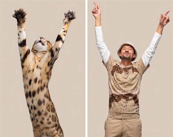 Ngam loat anh chan dung giong nhau ky la giua chu va thu cung-Hinh-11