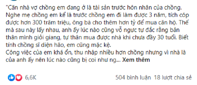 Bố đẻ ốm, tôi muốn đón về chăm nhưng chồng lại cấm cửa Bo de om, toi muon don ve cham nhung chong lai cam cua