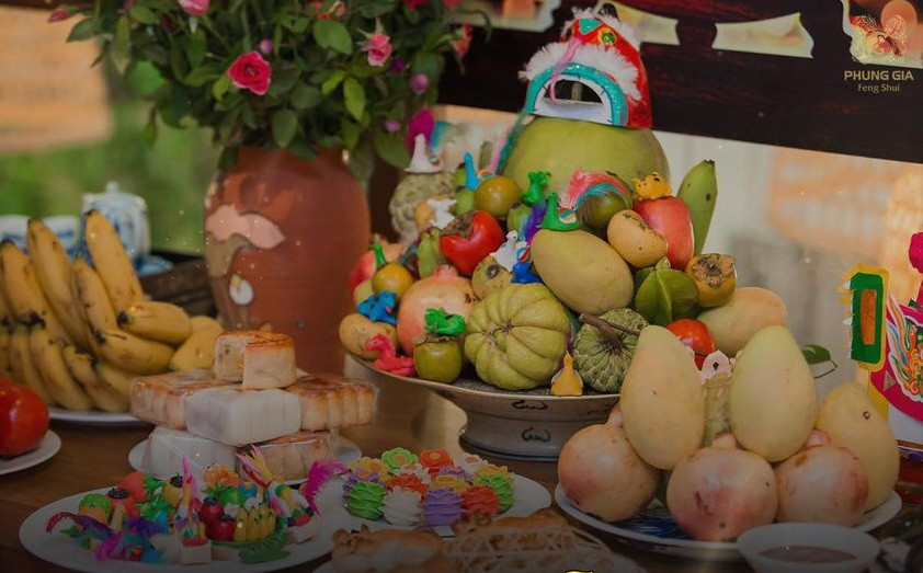 Cach chuan bi mam co cung ram Trung thu don gian, dung chuan