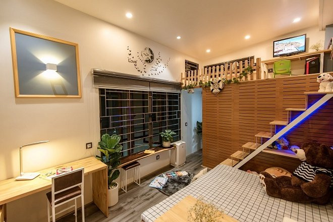 Ông bố hô biến khoảng sân nhỏ 12m2 thành phòng ngủ cho con trai Ong bo ho bien khoang san nho 12m2 thanh phong ngu cho con trai