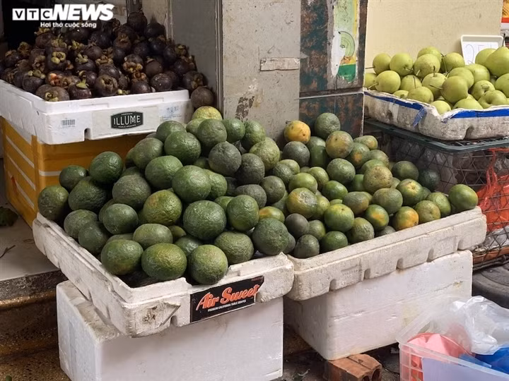 Tại chợ Nghĩa Tân, nhiều quầy cũng rục rịch tăng giá bán cam. Hiện tại, giá cam sành ở đây khoảng 55.000 đồng/kg, đắt hơn so với hôm trước khoảng 5.000-10.000 đồng/kg.