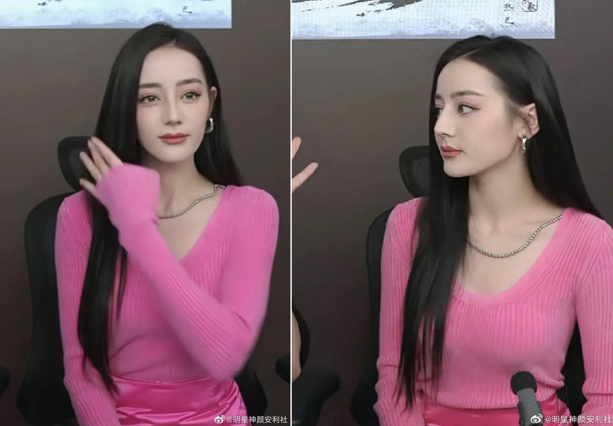 Guong mat do cung cua Dich Le Nhiet Ba trong buoi livestream