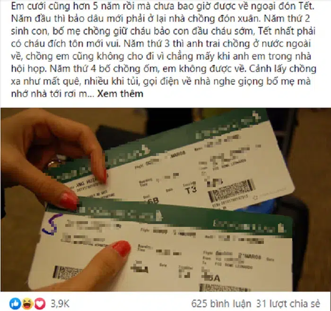 Chồng tôi biếu Tết nhà ngoại với lý do "ông bà khỏi đòi con gái về" Chong toi bieu Tet nha ngoai voi ly do